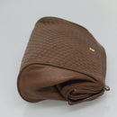BALLY Quilted Shoulder Bag Leather Brown Gold Auth bs23528-4