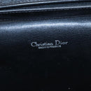 Christian Dior Trotter Canvas Chain Shoulder Bag Black Gold Auth bs23529-17