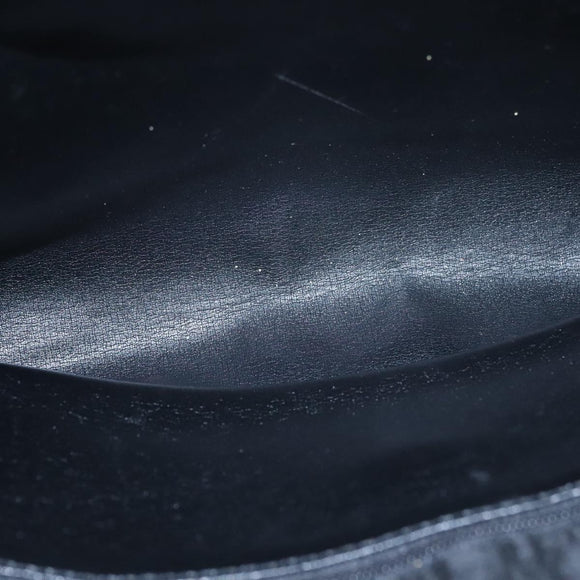 Christian Dior Trotter Canvas Chain Shoulder Bag Black Gold Auth bs23529