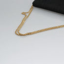 Christian Dior Trotter Canvas Chain Shoulder Bag Black Gold Auth bs23529-7