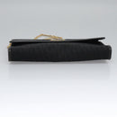 Christian Dior Trotter Canvas Chain Shoulder Bag Black Gold Auth bs23529-9