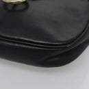 Christian Dior Shoulder Bag Leather Navy Gold Auth bs23532-14