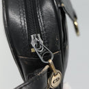 Christian Dior Shoulder Bag Leather Navy Gold Auth bs23532-9