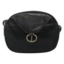 Christian Dior Shoulder Bag Leather Navy Gold Auth bs23532-13