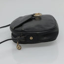 Christian Dior Shoulder Bag Leather Navy Gold Auth bs23532-3