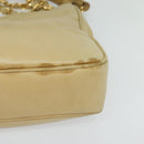 CHANEL Matelasse Chain Shoulder Bag Lamb Skin Beige Gold CC Auth bs23535-9