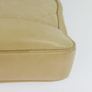 CHANEL Matelasse Chain Shoulder Bag Lamb Skin Beige Gold CC Auth bs23535-17