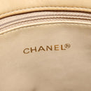 CHANEL Matelasse Chain Shoulder Bag Lamb Skin Beige Gold CC Auth bs23535-18
