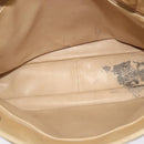 CHANEL Matelasse Chain Shoulder Bag Lamb Skin Beige Gold CC Auth bs23535-10