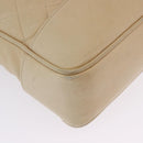 CHANEL Matelasse Chain Shoulder Bag Lamb Skin Beige Gold CC Auth bs23535-10