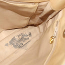 CHANEL Matelasse Chain Shoulder Bag Lamb Skin Beige Gold CC Auth bs23535-11