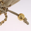 CHANEL Matelasse Chain Shoulder Bag Lamb Skin Beige Gold CC Auth bs23535-24