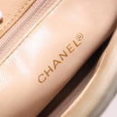 CHANEL Matelasse Chain Shoulder Bag Lamb Skin Beige Gold CC Auth bs23535-12