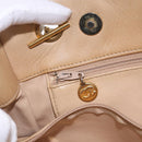 CHANEL Matelasse Chain Shoulder Bag Lamb Skin Beige Gold CC Auth bs23535-33