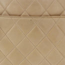 CHANEL Matelasse Chain Shoulder Bag Lamb Skin Beige Gold CC Auth bs23535-2