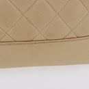 CHANEL Matelasse Chain Shoulder Bag Lamb Skin Beige Gold CC Auth bs23535-3