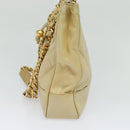 CHANEL Matelasse Chain Shoulder Bag Lamb Skin Beige Gold CC Auth bs23535-4