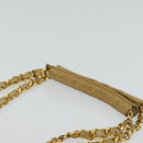 CHANEL Matelasse Chain Shoulder Bag Lamb Skin Beige Gold CC Auth bs23535-14