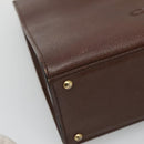 CHANEL Shoulder Bag Leather Brown CC Auth bs23537-15