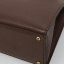 CHANEL Shoulder Bag Leather Brown CC Auth bs23537-16