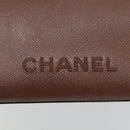 CHANEL Shoulder Bag Leather Brown CC Auth bs23537-18