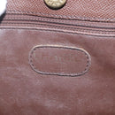 CHANEL Shoulder Bag Leather Brown CC Auth bs23537-19