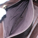 CHANEL Shoulder Bag Leather Brown CC Auth bs23537-10