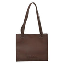 CHANEL Shoulder Bag Leather Brown CC Auth bs23537-13