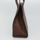 CHANEL Shoulder Bag Leather Brown CC Auth bs23537-3