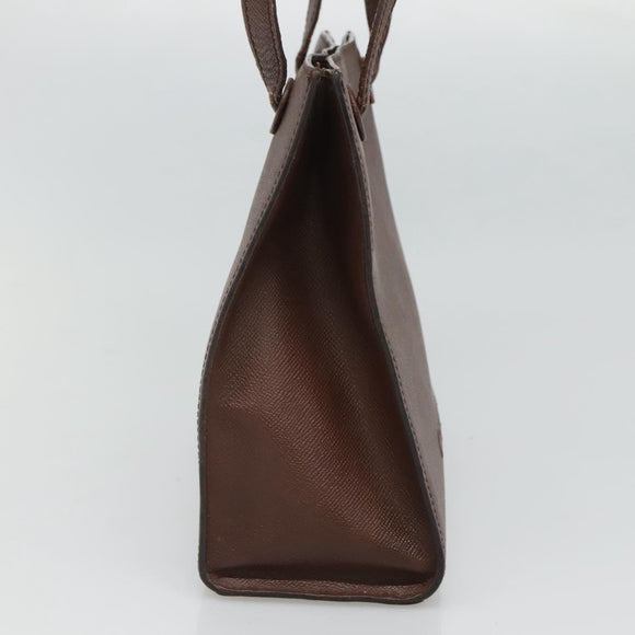 CHANEL Shoulder Bag Leather Brown CC Auth bs23537