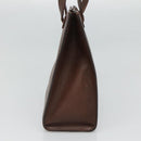 CHANEL Shoulder Bag Leather Brown CC Auth bs23537-4