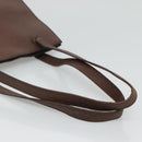 CHANEL Shoulder Bag Leather Brown CC Auth bs23537-7