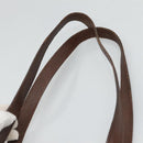 CHANEL Shoulder Bag Leather Brown CC Auth bs23537-14