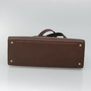 CHANEL Shoulder Bag Leather Brown CC Auth bs23537-5