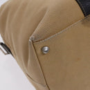 Salvatore Ferragamo Boston Bag Canvas Leather 2way Beige Silver Auth bs23541-9