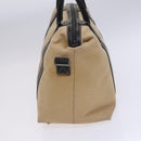 Salvatore Ferragamo Boston Bag Canvas Leather 2way Beige Silver Auth bs23541-3