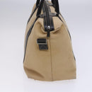 Salvatore Ferragamo Boston Bag Canvas Leather 2way Beige Silver Auth bs23541-4