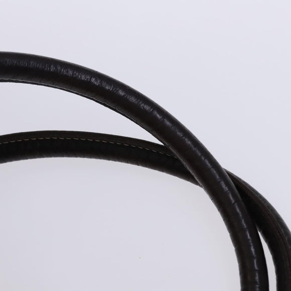 Salvatore Ferragamo Boston Bag Canvas Leather 2way Beige Silver Auth bs23541