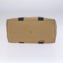 Salvatore Ferragamo Boston Bag Canvas Leather 2way Beige Silver Auth bs23541-5