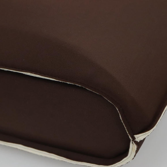 CHANEL Hand Bag Nylon Brown CC Auth bs23545