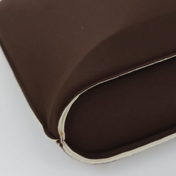 CHANEL Hand Bag Nylon Brown CC Auth bs23545