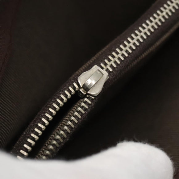 CHANEL Hand Bag Nylon Brown CC Auth bs23545