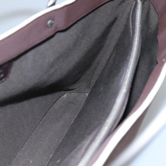 CHANEL Hand Bag Nylon Brown CC Auth bs23545