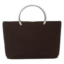 CHANEL Hand Bag Nylon Brown CC Auth bs23545-2