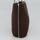 CHANEL Hand Bag Nylon Brown CC Auth bs23545-4