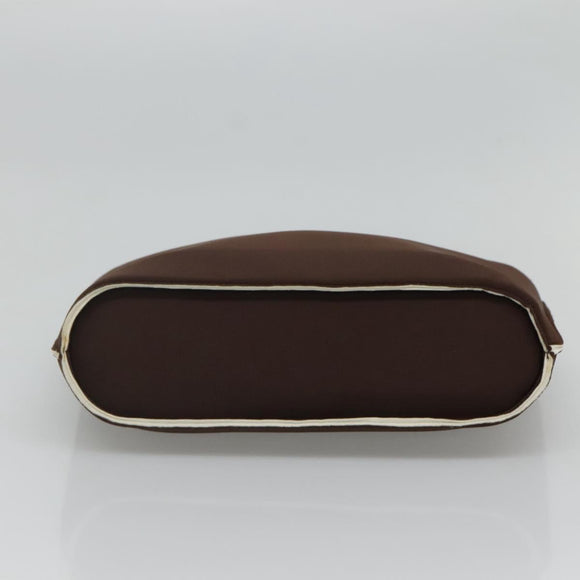 CHANEL Hand Bag Nylon Brown CC Auth bs23545