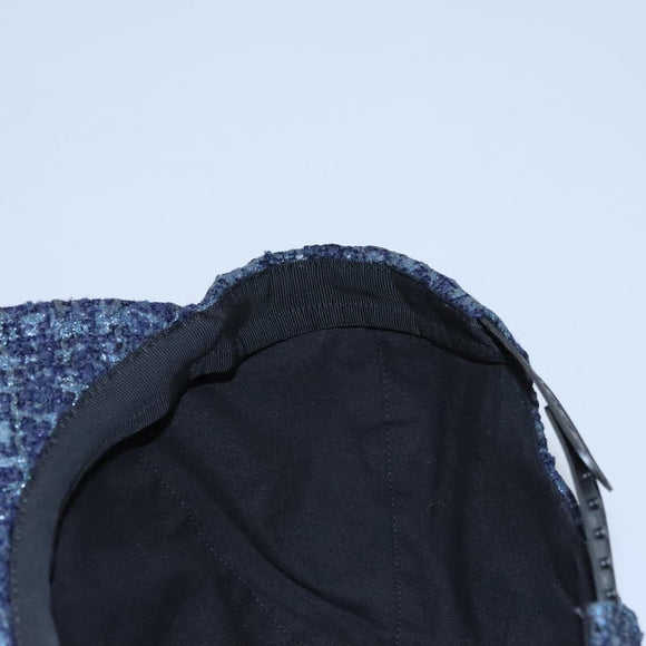 CHANEL Cap Tweed Blue Auth bs23546V