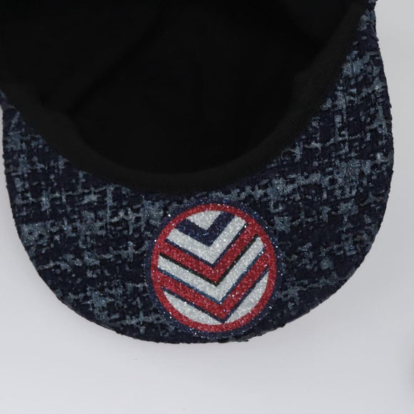 CHANEL Cap Tweed Blue Auth bs23546V