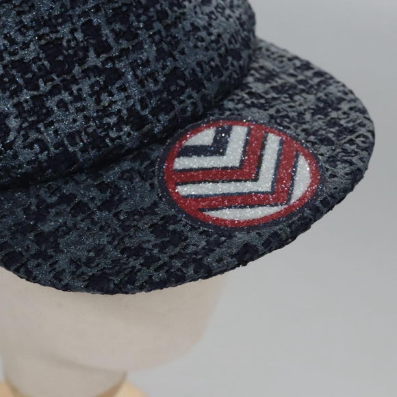 CHANEL Cap Tweed Blue Auth bs23546V