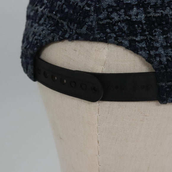 CHANEL Cap Tweed Blue Auth bs23546V